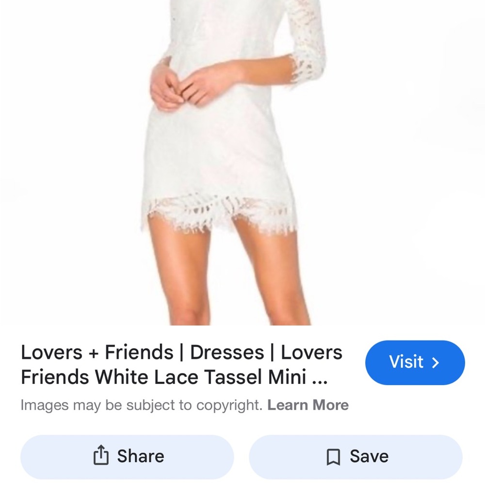Lovers + Friends White Lace Midi Dress